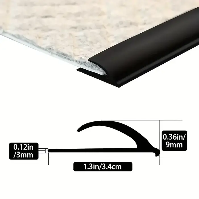 1 pièce Bande de finition de tapis auto-adhésive flexible de 1M/2M