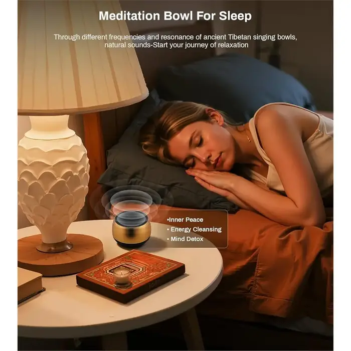 Machine à bols chantants - 9 bols sonores pour le yoga, la méditation, la guérison des chakras et le soulagement du stress, avec