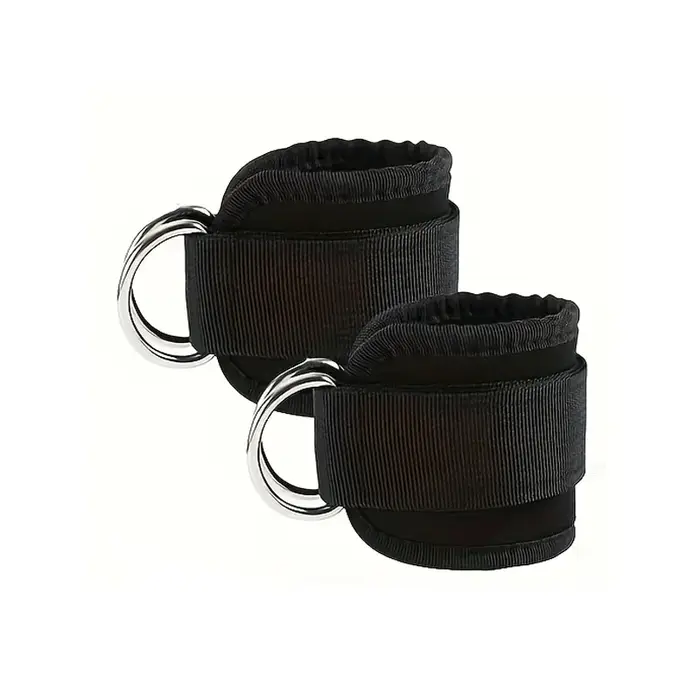 Sangle de cheville fine réglable avec doubles anneaux en D, idéale pour les machines à câbles, les k