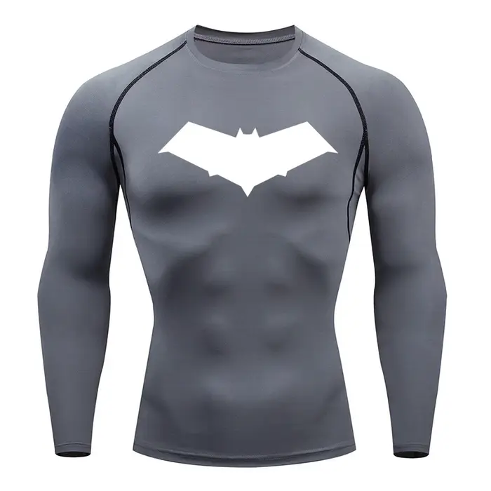 T-shirt de compression à séchage rapide pour homme, haut de sport, de course, de fitness, de muscula