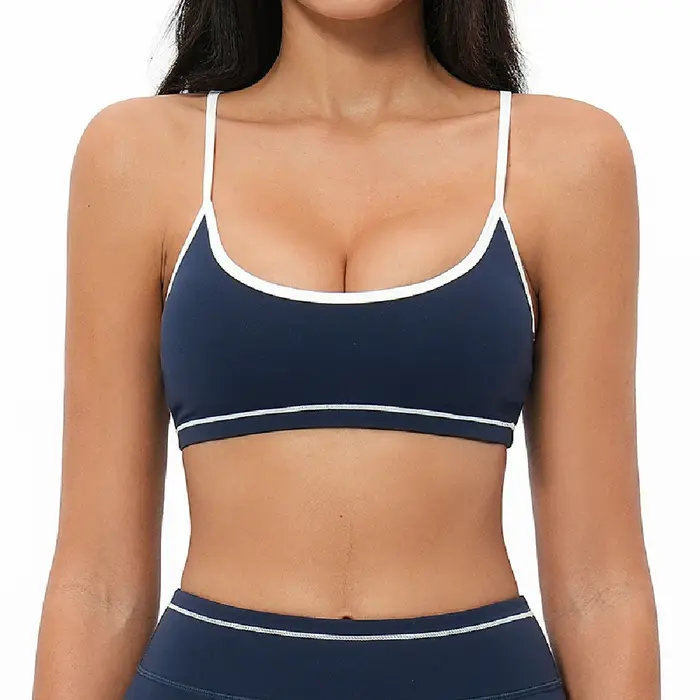 Soutien-gorge de yoga sexy bicolore pour femme, antichoc, à séchage rapide, pour le fitness et l'ent