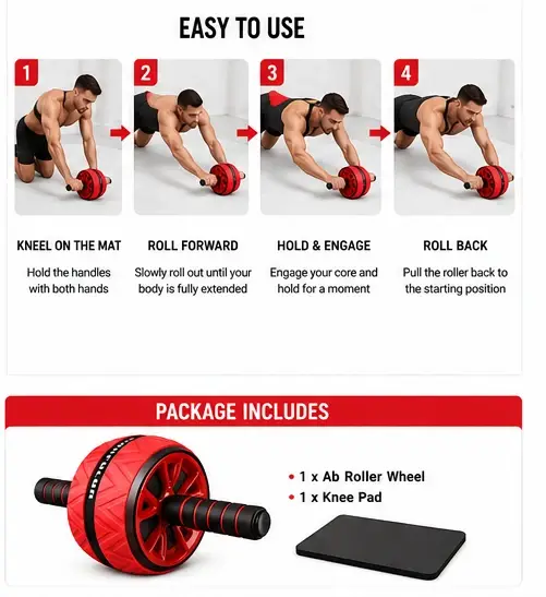 Roue abdominale pour l'entraînement des abdominaux et du tronc