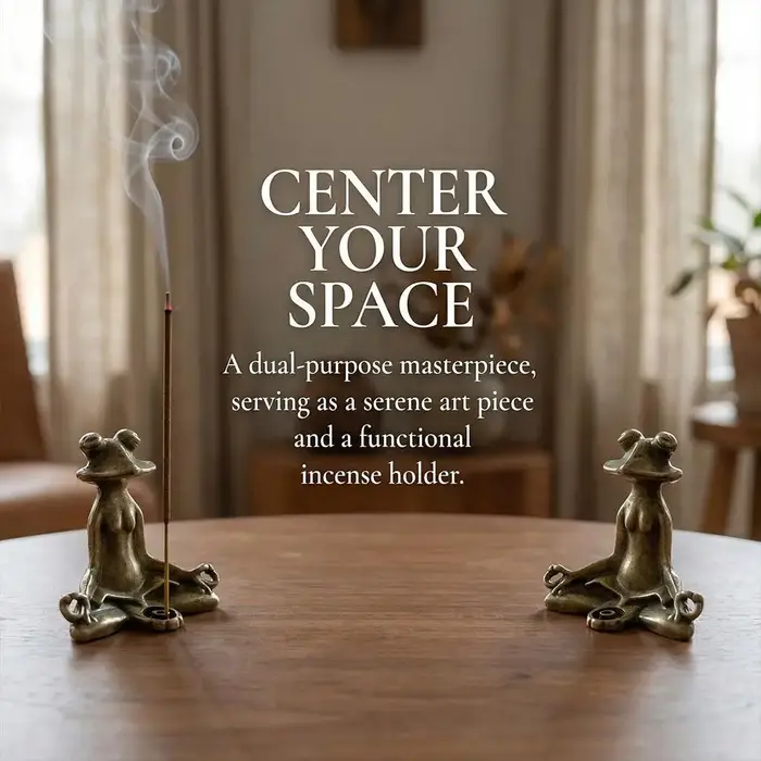 Porte-encens grenouille de méditation