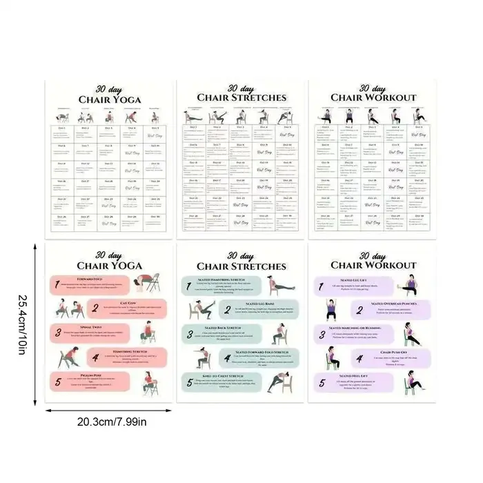 Affiche de Plan d'exercices de chaise de 30 jours
