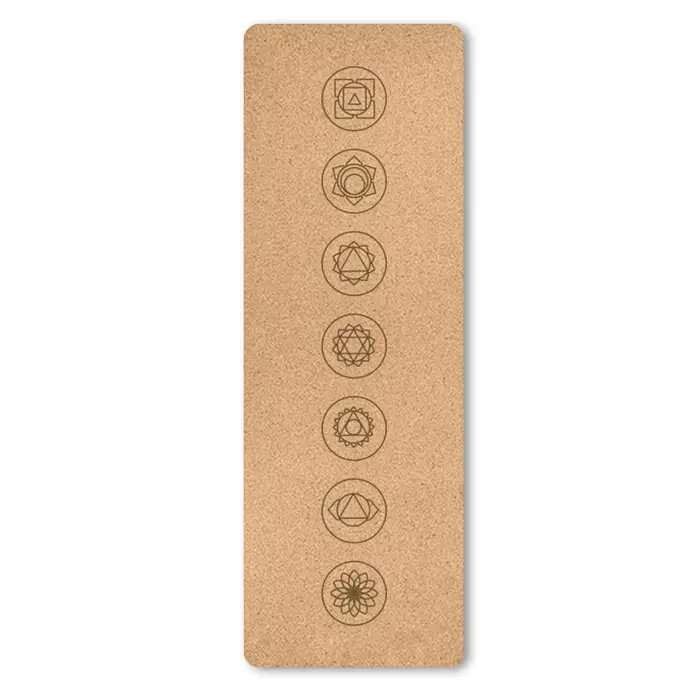 Tapis de yoga en liège écologique antidérapant de 6 mm d'épaisseur