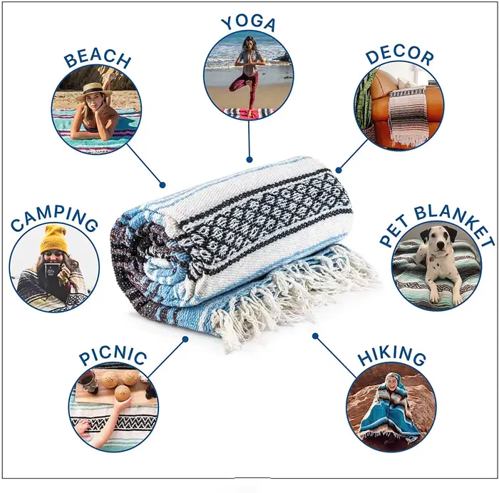 130*170 couverture de Yoga mexicaine imprimer serviette de Yoga couvertures de Pilates tapis de Camp