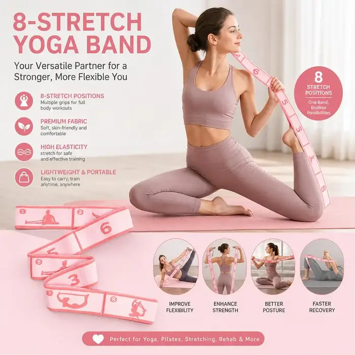 Bandes d'entraînement de yoga et de Pilates pour des séances de sport complètes - Conception extra épaisse