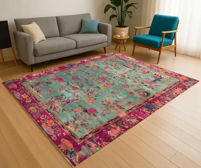 Tapis d'appoint vintage de style turc