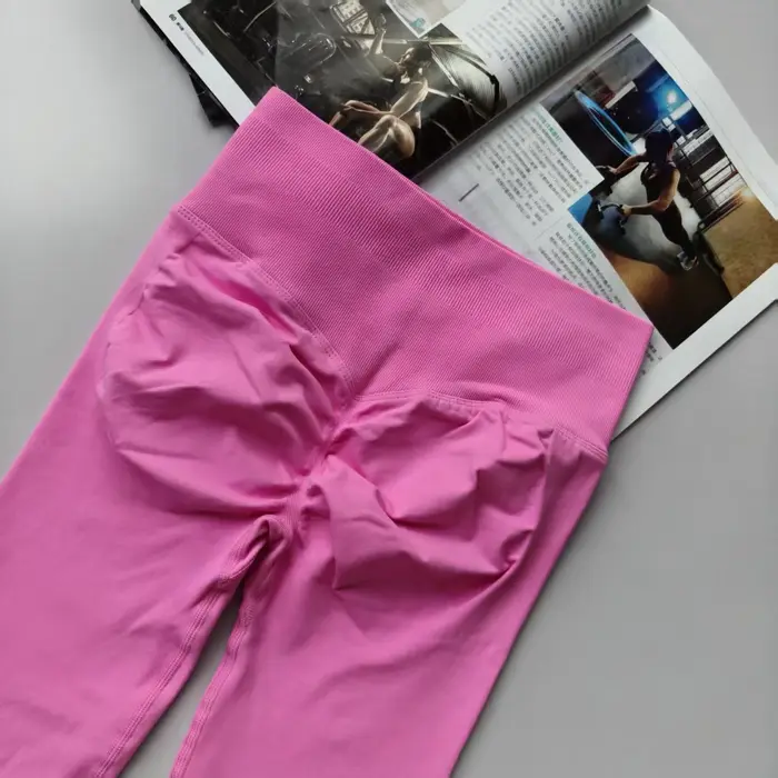 Leggings taille haute sans couture, pantalon de Fitness pêche, serré, extensible, fin, séchage rapid