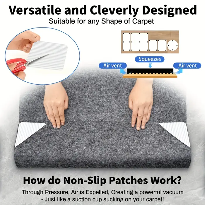 8/12x Sous-couche antidérapante pour tapis
