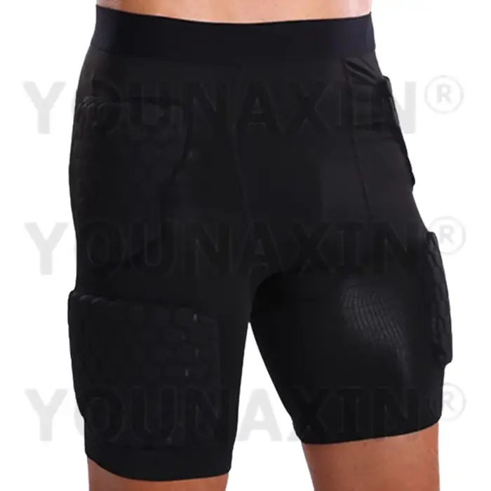 Shorts élastiques respirants anti-collision unisexes, bas de sport noirs, bas de basket-ball, footba