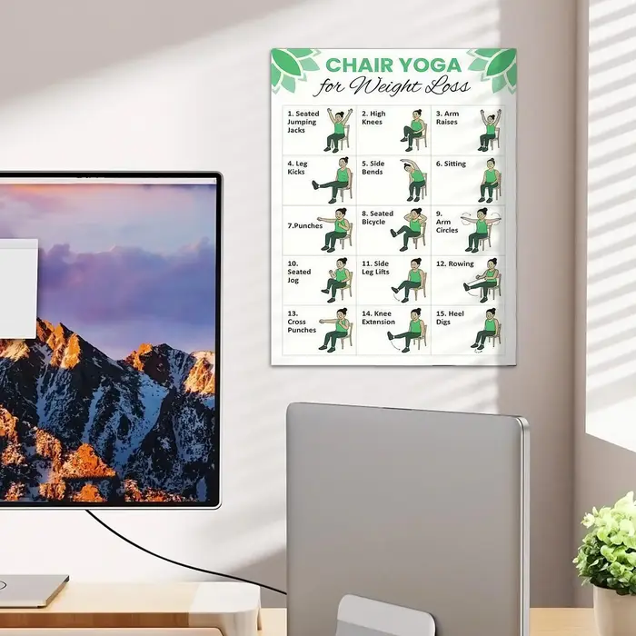 Affiche de Yoga pour chaise de 30 jours