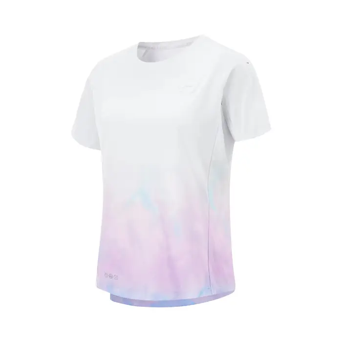 Li-Ning T-shirt de sport pour femme, coupe régulière, 100% polyester, respirant, réfléchissant, à ma