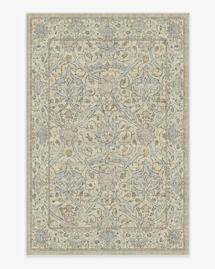 Turc Vintage Beige Floral Zone Lea William Instabilité Pierre Naturelle Tufté Lea Décor De Ferme