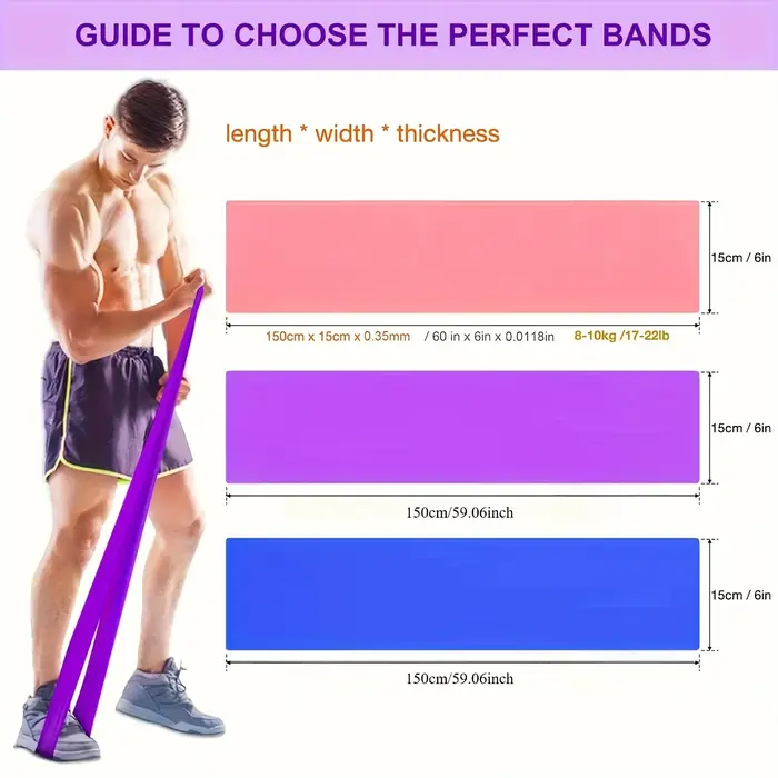 Bandes de résistance pour hommes et femmes, 1/3 pièces, sangles d'exercice élastiques avec boucles e