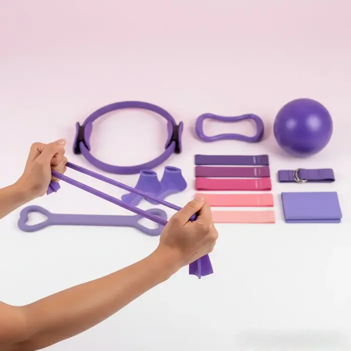 Ensemble complet de Pilates 13 pièces : ballon d'exercice