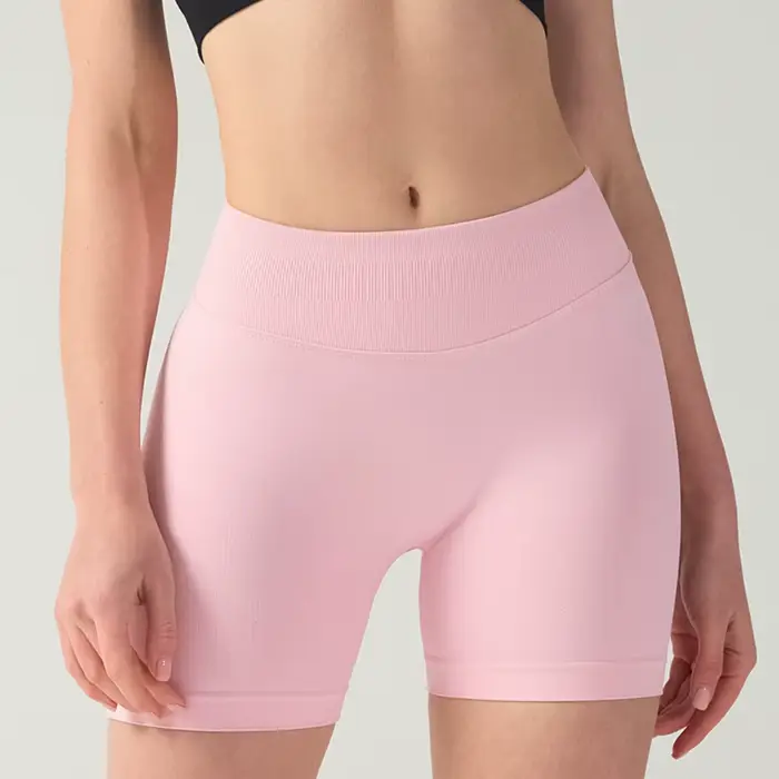 Short de yoga fitness haute élasticité pour le levage des hanches avec des hanches pêche et aucune l