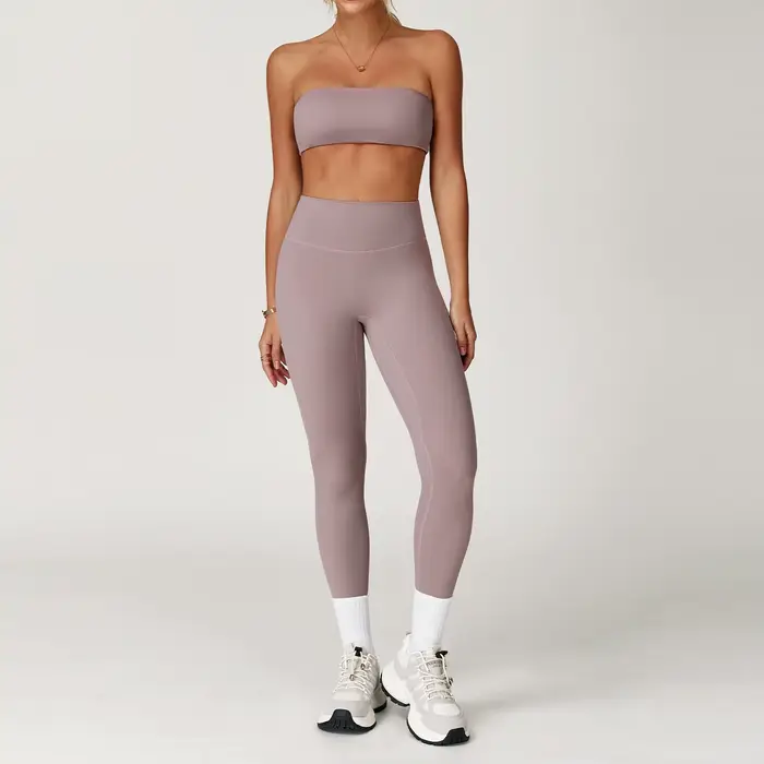 Ensemble de Yoga 2 pièces pour femmes, tenues d'entraînement, Fitness, survêtement de gymnastique, L