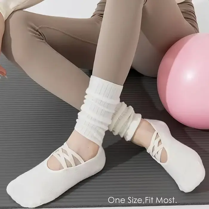 Chaussettes de Pilates respirantes antidérapantes à tube moyen