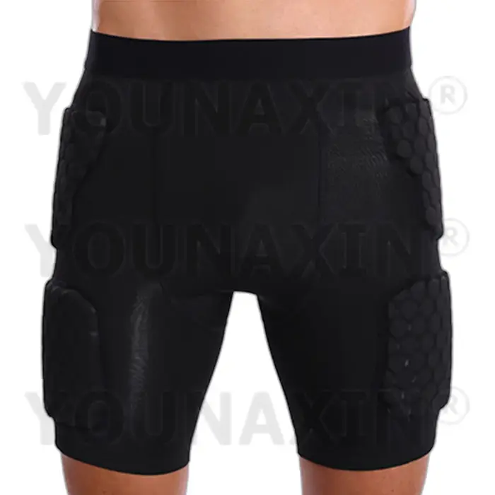 Shorts élastiques respirants anti-collision unisexes, bas de sport noirs, bas de basket-ball, footba