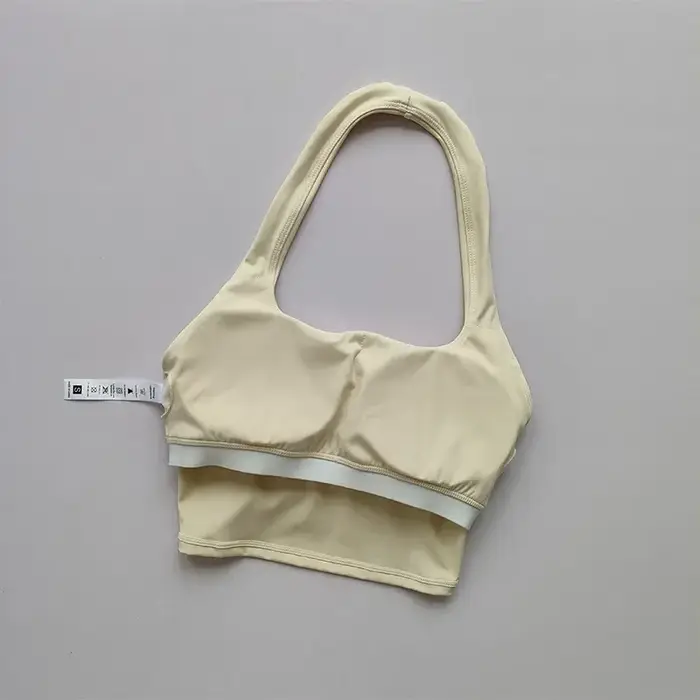 Camisole de yoga rembourrée dos nu sexy pour femmes, haut court de gymnastique, soutien-gorge de fit