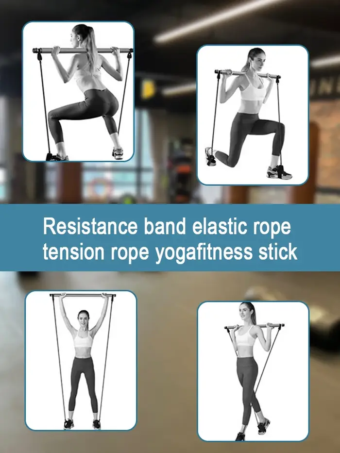 Kit de barre de Pilates avec bandes de résistance