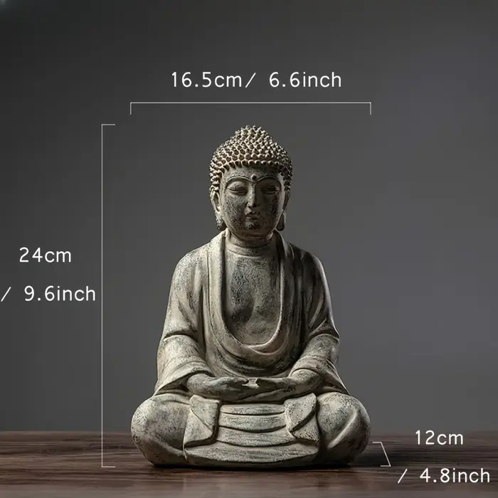 Statue de bouddha méditative pour la décoration de la maison, assise en pose de méditation, ornements de jardin exquis, accessoires de décoration pour la maison