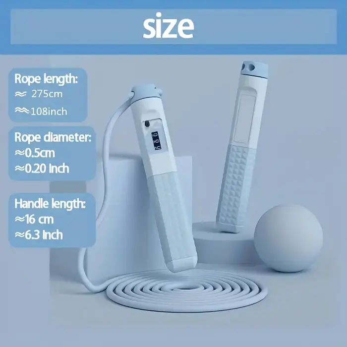 Corde à sauter sans fil avec compteur, corde à sauter avec balle, équipement de sport réglable pour la maison, fitness, avec poids intégrés