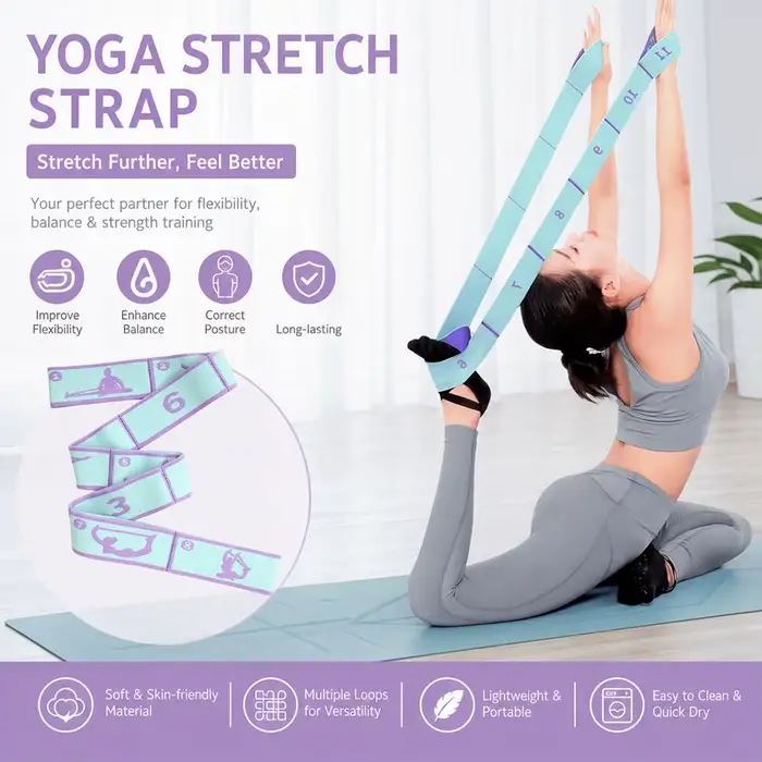 Bande de Résistance Élastique pour Yoga