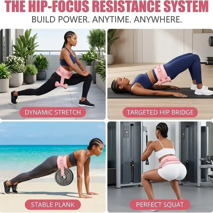 Sangle réglable rembourrée pour exercices de fessiers