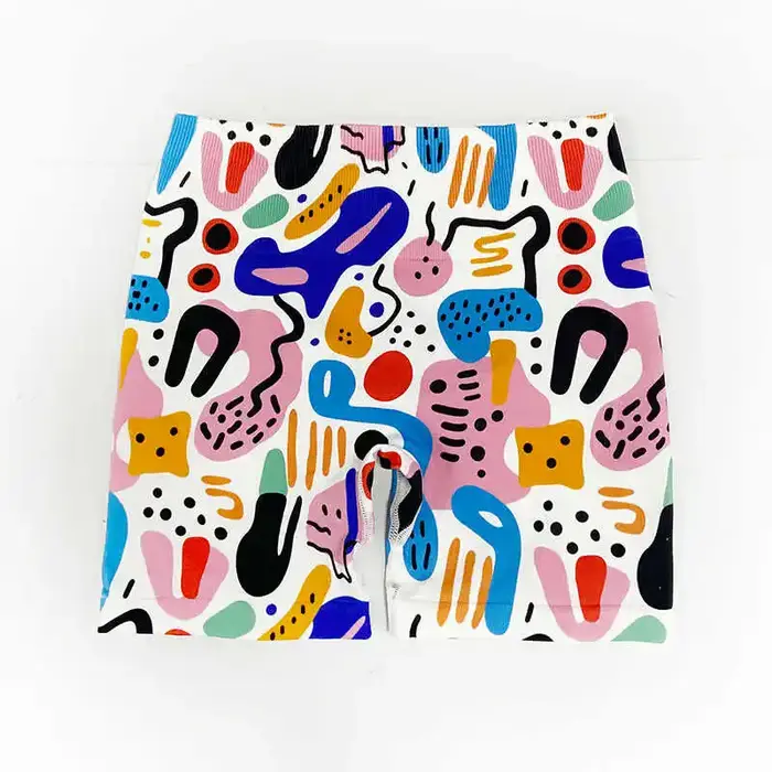 Short de Yoga imprimé Graffiti couleur Dopamine pour femmes