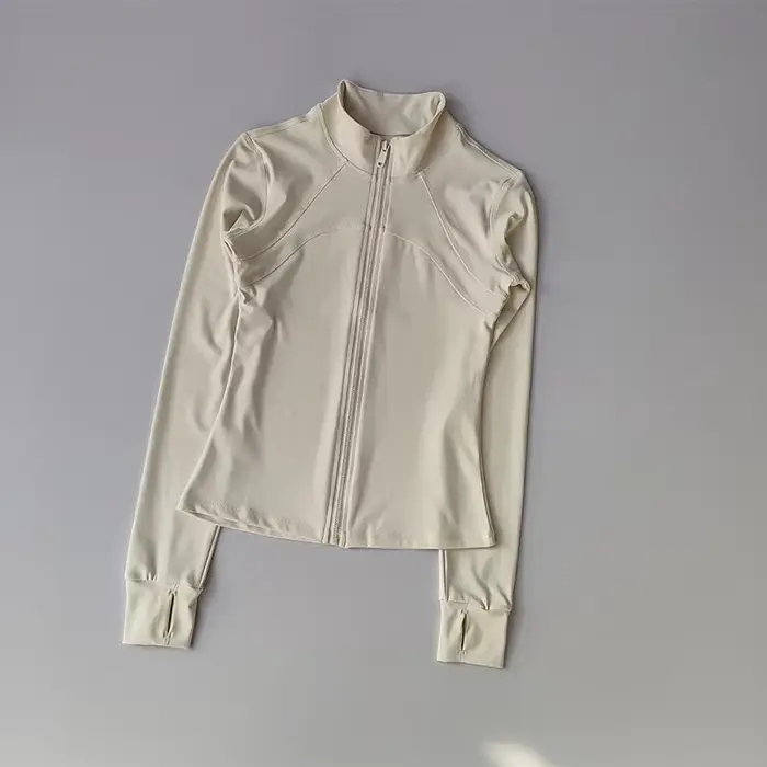 Veste de sport à fermeture éclair pour femmes, combinaisons de Yoga, coupe cintrée, entraînement pou