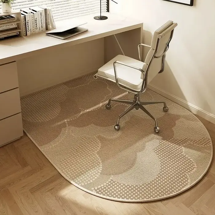Tapis géométrique unique à pois, antidérapant, durable et lavable, tapis minimaliste monochrome pour