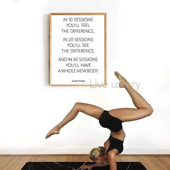 Affiche de tableau d'entraînement Pilates sans cadre, impressions sur toile, décoration murale pour salle de yoga, cadeau Pilates, guide de musculation, peinture pour salle de sport