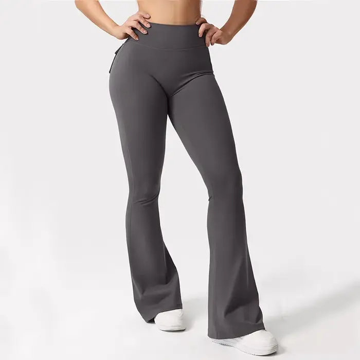 Leggings de Yoga à jambes larges et extensibles pour femmes, sensation nue, vêtements de travail de