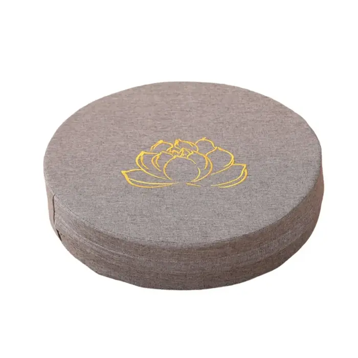 Coussin de méditation de yoga de style japonais pratique, brodé de lotus, coussin de siège épaissi,