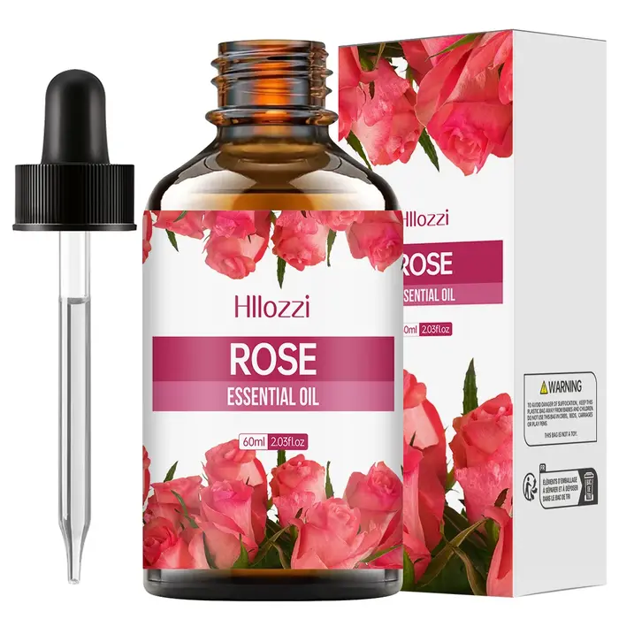 100 ml/60 ml/30 ml huile essentielle de rose soins de la peau parfum aromathérapie