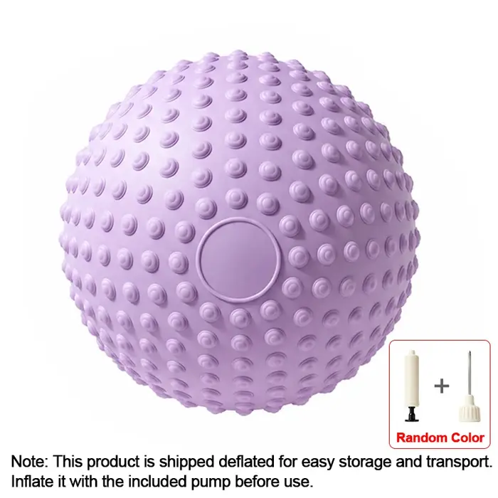 Ballon de yoga texturé 25 cm en PVC, ballon de Pilates pour l'entraînement de l'équilibre et du plan