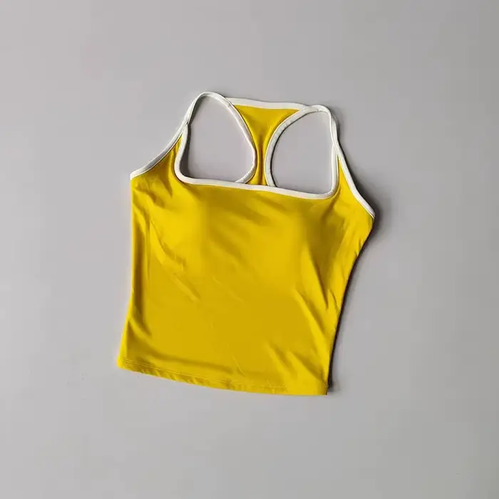 Débardeur Pilates pour femmes, soutien-gorge de sport Push-Up, ajouré, respirant, Fitness, gilet de 