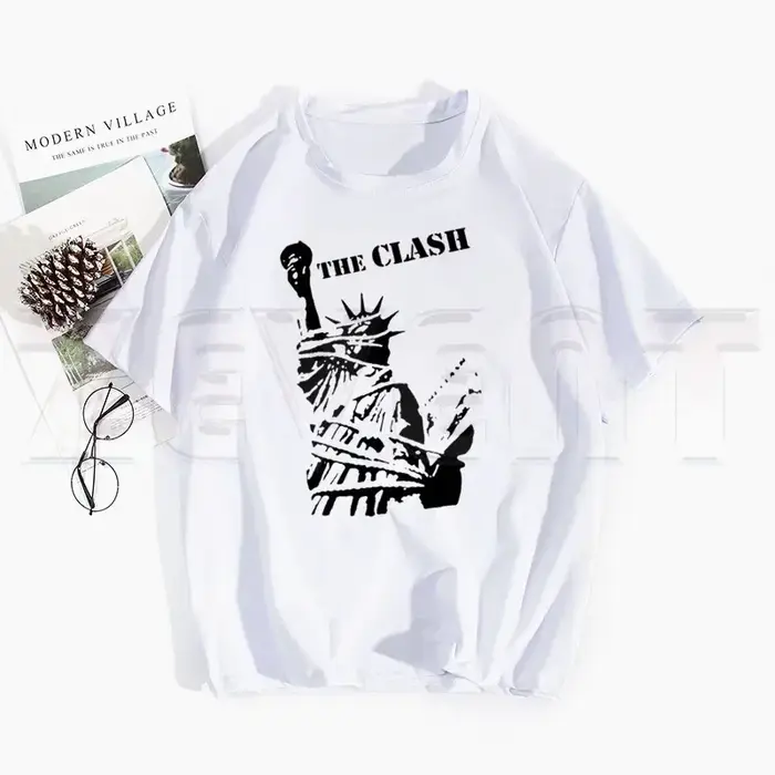 Londres appelant le choc Album Ullzang t-shirts printemps hauts
