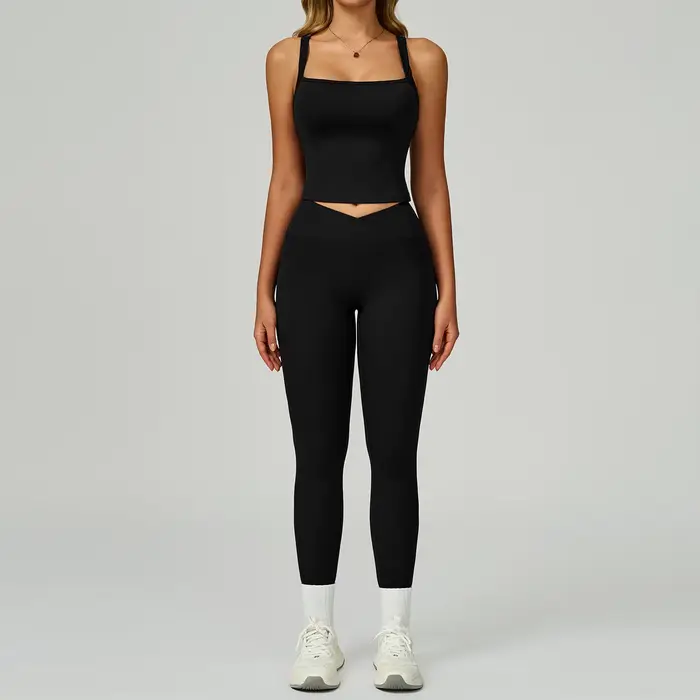Tenues de Yoga pour femmes, survêtement, ensemble de Yoga, 2 pièces, vêtements d'entraînement pour f