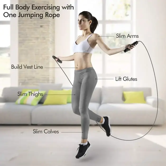 Corde à sauter à vitesse rapide, fil d'acier, avec roulement à billes, corde à sauter réglable, équipement de Sport à domicile pour entraînement physique