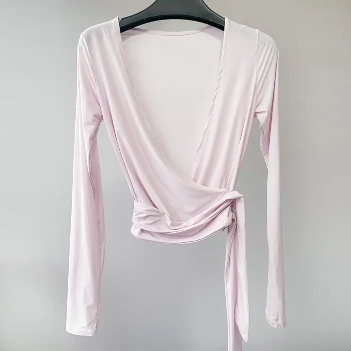 Haut court croisé CSB 2026 pour l'été – T-shirt de yoga à manches longues