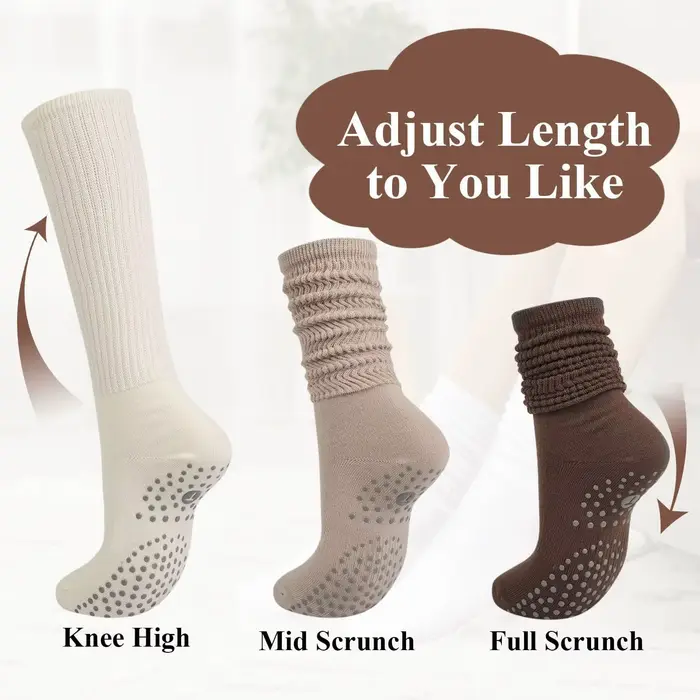 1 à 10 paires de chaussettes de yoga antidérapantes en silicone pour femme
