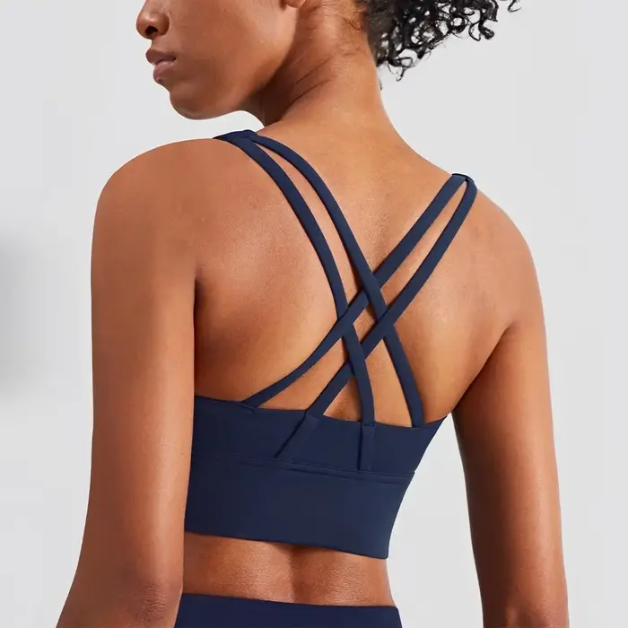 Mode d'été dos croisé femmes Sport soutiens-gorge Fitness débardeur respirant femmes dessus de Yoga 