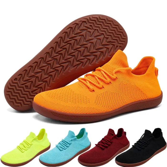Chaussures pieds nus minimalistes unisexes, baskets légères et respirantes à bout large pour la marc