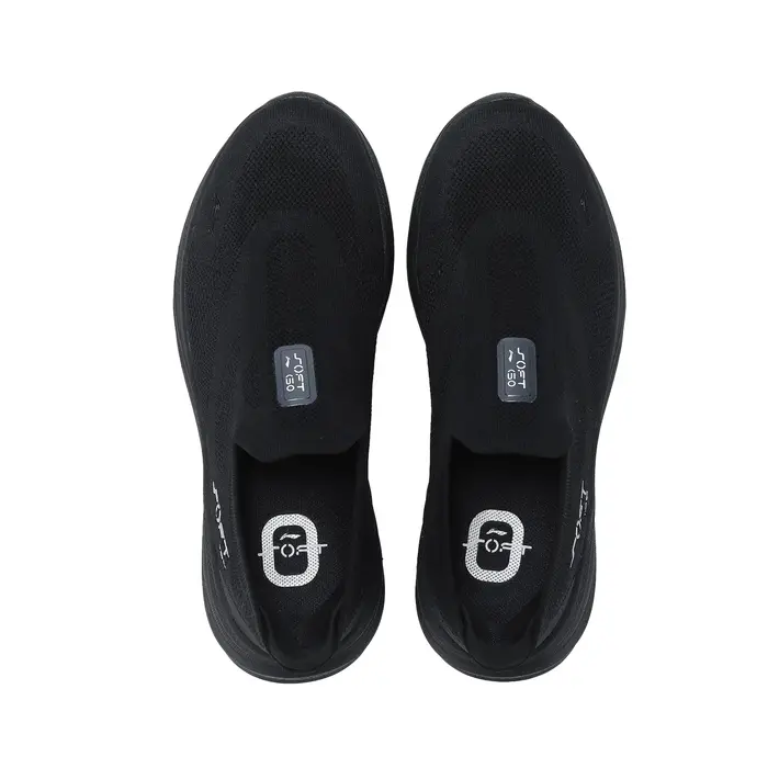 Li-Ning Chaussures de marche décontractées en tricot SOFT GO 2 pour hommes, confortables et stables,