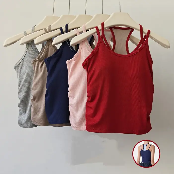 Veste de yoga avec coussinet de poitrine antichoc