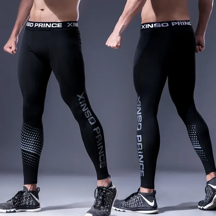 Pantalons de Compression de gymnastique serrés pour hommes séchage rapide vêtements de Sport collant