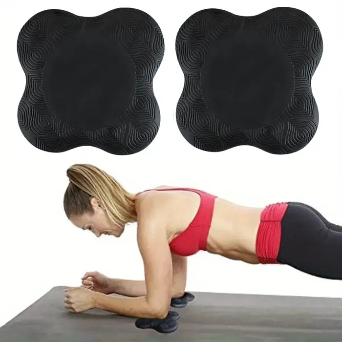 2 pièces Tpe Yoga tapis à genoux épaissi anti-dérapant